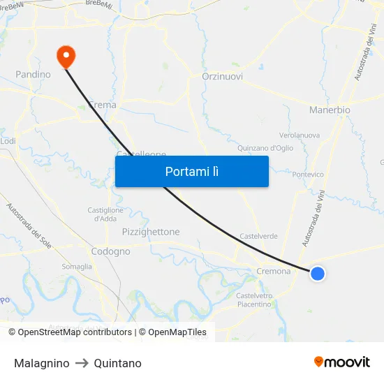Malagnino to Quintano map