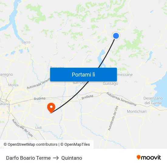 Darfo Boario Terme to Quintano map