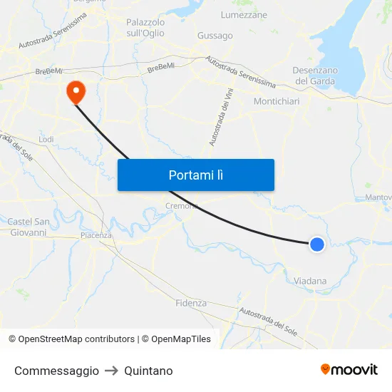 Commessaggio to Quintano map