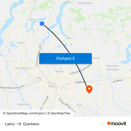 Laino to Quintano map