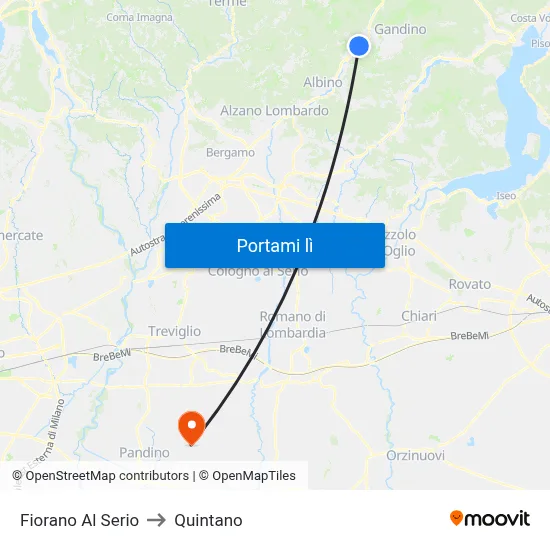 Fiorano Al Serio to Quintano map