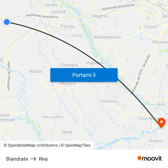 Biandrate to Rea map