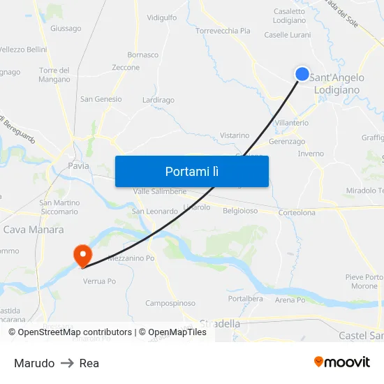 Marudo to Rea map