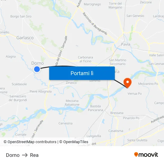 Dorno to Rea map