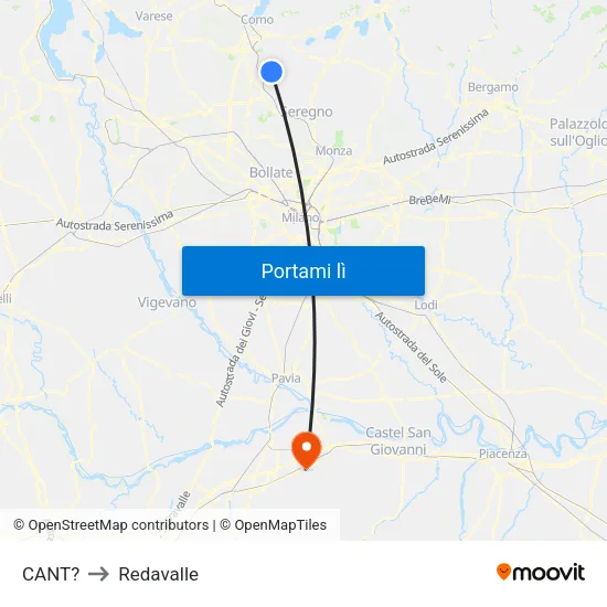 CANT? to Redavalle map