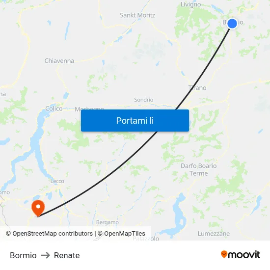 Bormio to Renate map
