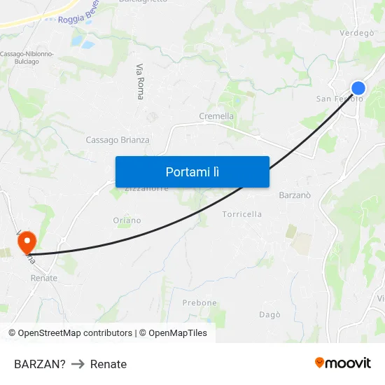 BARZAN? to Renate map