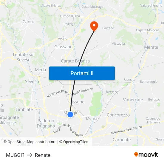 MUGGI? to Renate map
