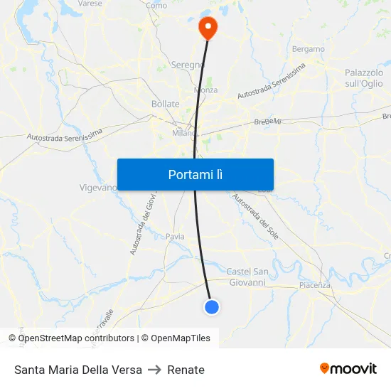 Santa Maria Della Versa to Renate map