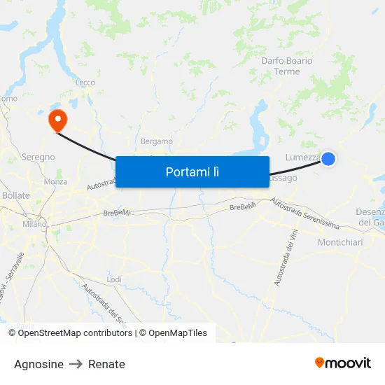 Agnosine to Renate map