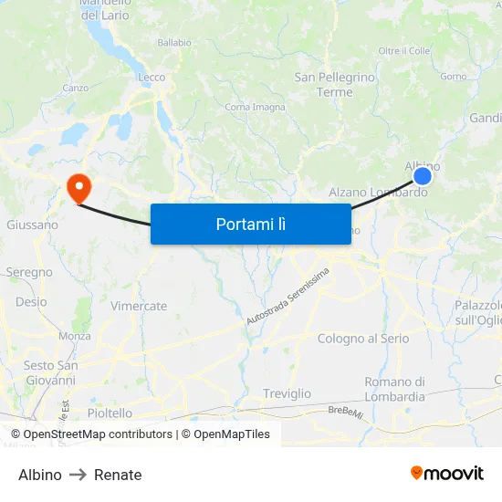 Albino to Renate map