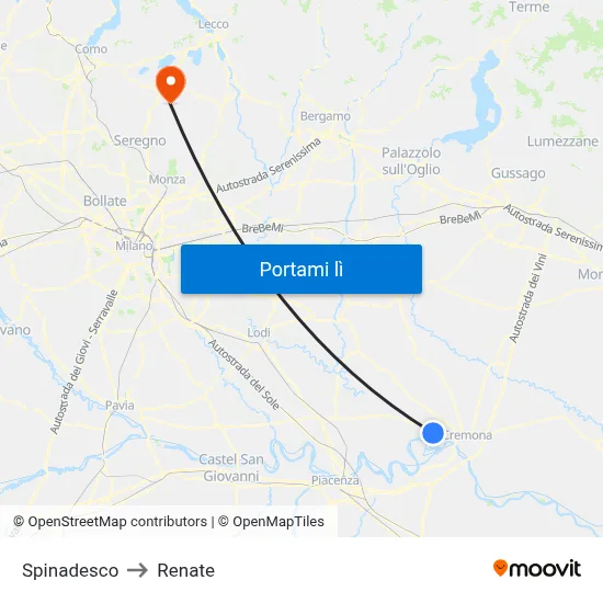 Spinadesco to Renate map