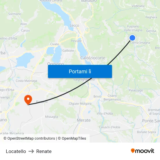 Locatello to Renate map