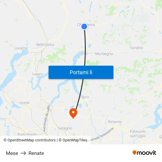 Mese to Renate map