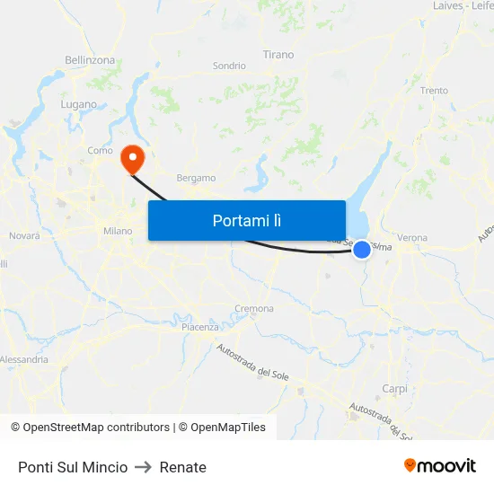 Ponti Sul Mincio to Renate map