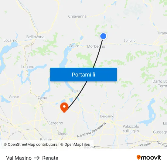 Val Masino to Renate map