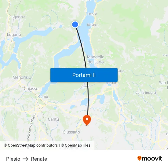 Plesio to Renate map