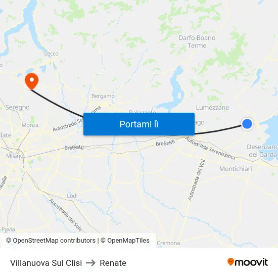 Villanuova Sul Clisi to Renate map