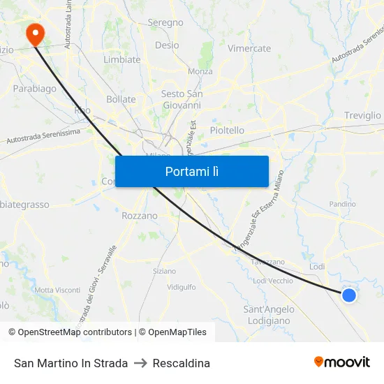 San Martino In Strada to Rescaldina map