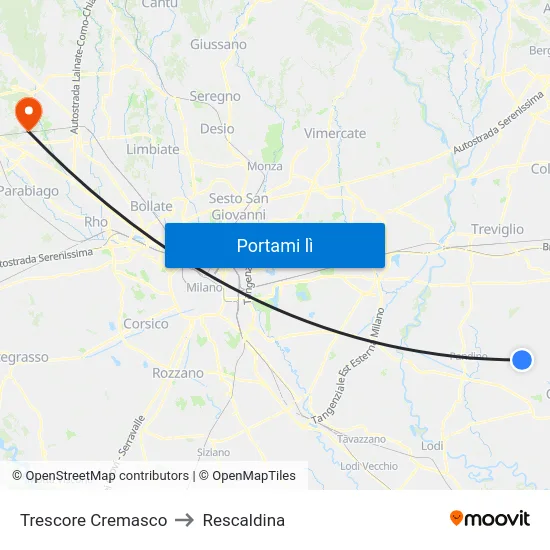 Trescore Cremasco to Rescaldina map