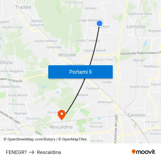 FENEGR? to Rescaldina map