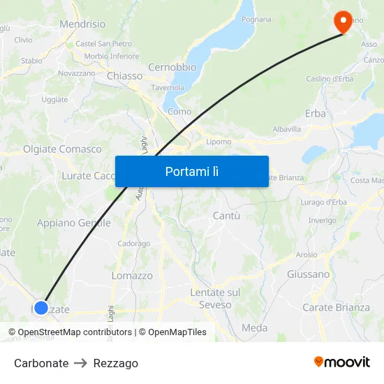 Carbonate to Rezzago map