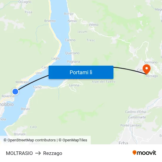 MOLTRASIO to Rezzago map