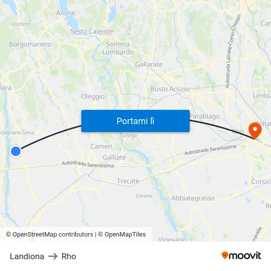Landiona to Rho map