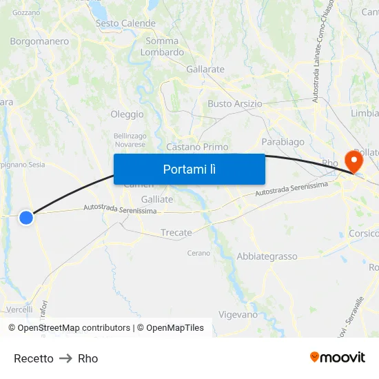 Recetto to Rho map