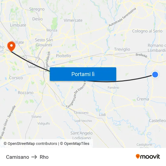 Camisano to Rho map