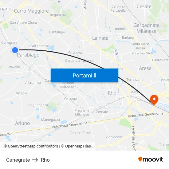 Canegrate to Rho map
