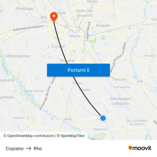 Copiano to Rho map