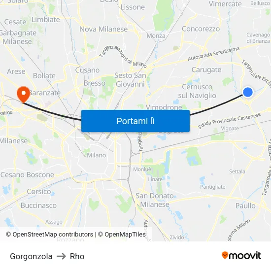 Gorgonzola to Rho map