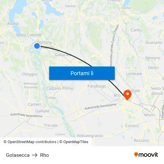 Golasecca to Rho map