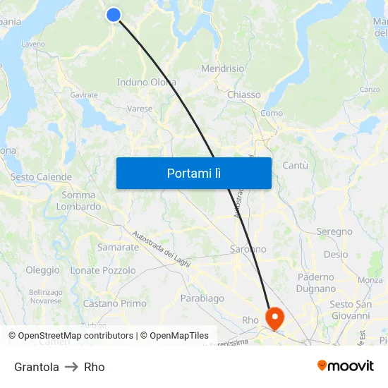 Grantola to Rho map