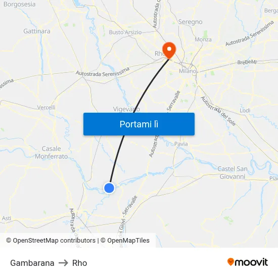 Gambarana to Rho map
