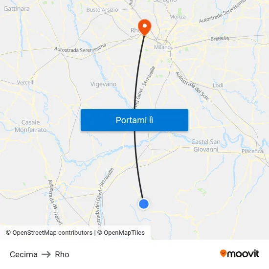 Cecima to Rho map