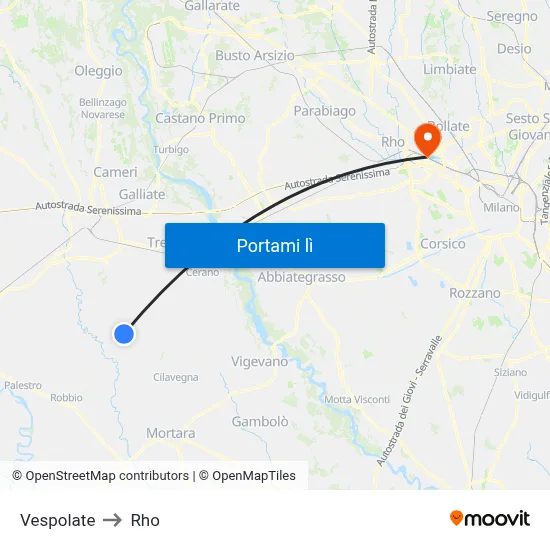 Vespolate to Rho map