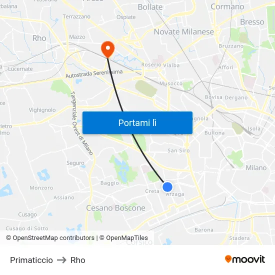 Primaticcio to Rho map