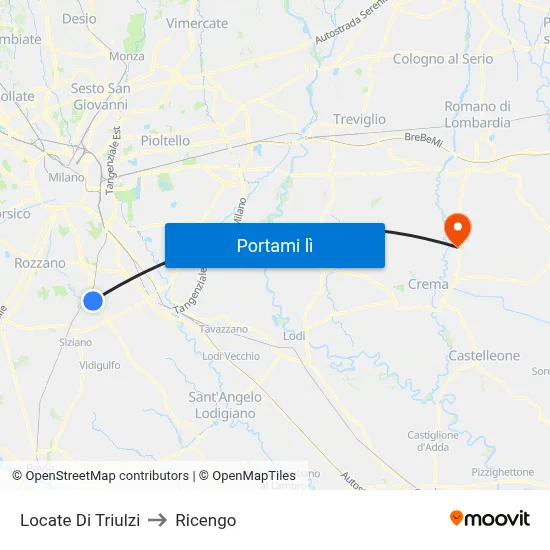 Locate Di Triulzi to Ricengo map