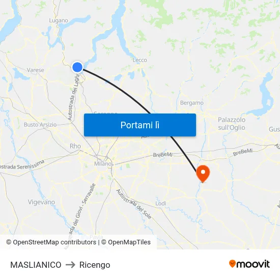 MASLIANICO to Ricengo map
