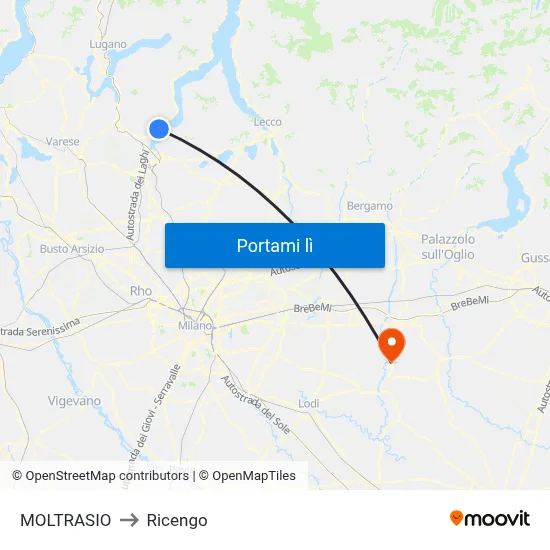 MOLTRASIO to Ricengo map