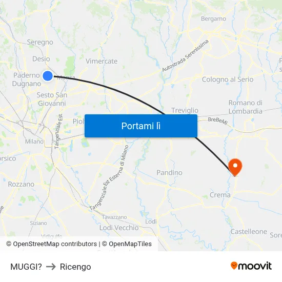 MUGGI? to Ricengo map