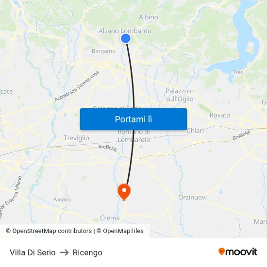 Villa Di Serio to Ricengo map