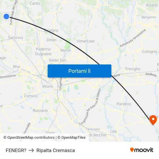 FENEGR? to Ripalta Cremasca map