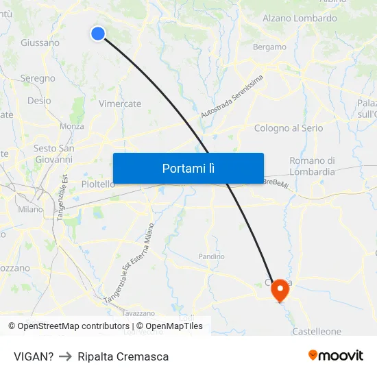 VIGAN? to Ripalta Cremasca map