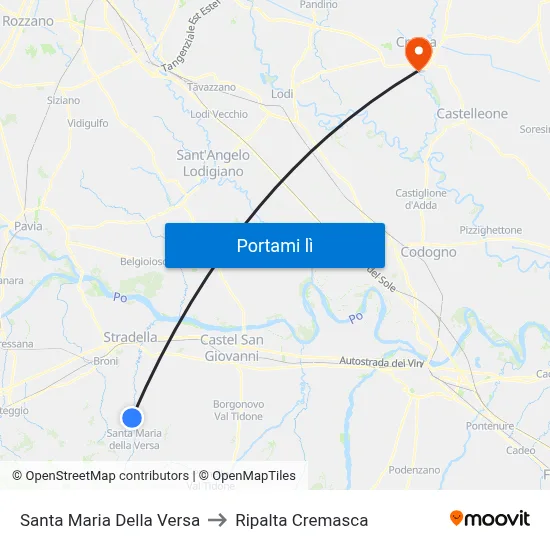 Santa Maria Della Versa to Ripalta Cremasca map