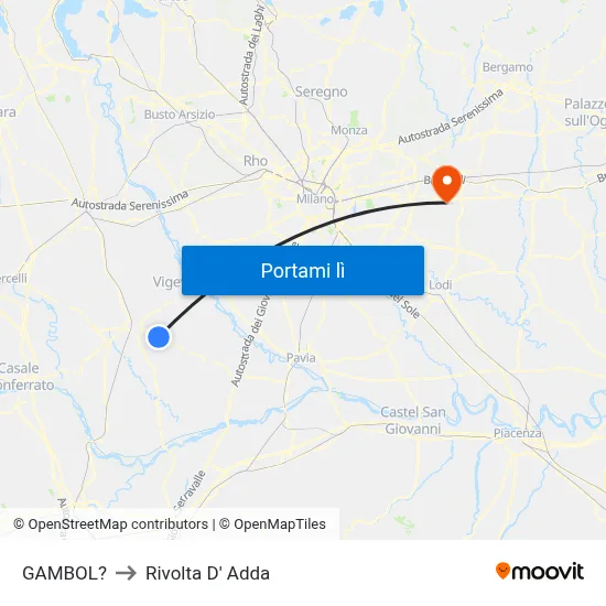 GAMBOL? to Rivolta D' Adda map