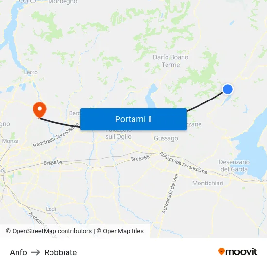 Anfo to Robbiate map