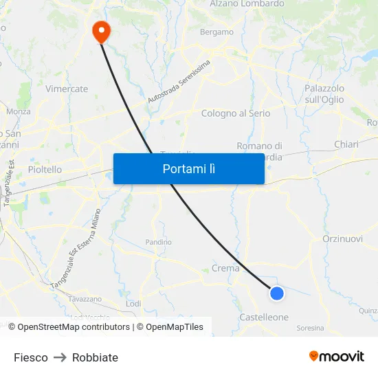 Fiesco to Robbiate map